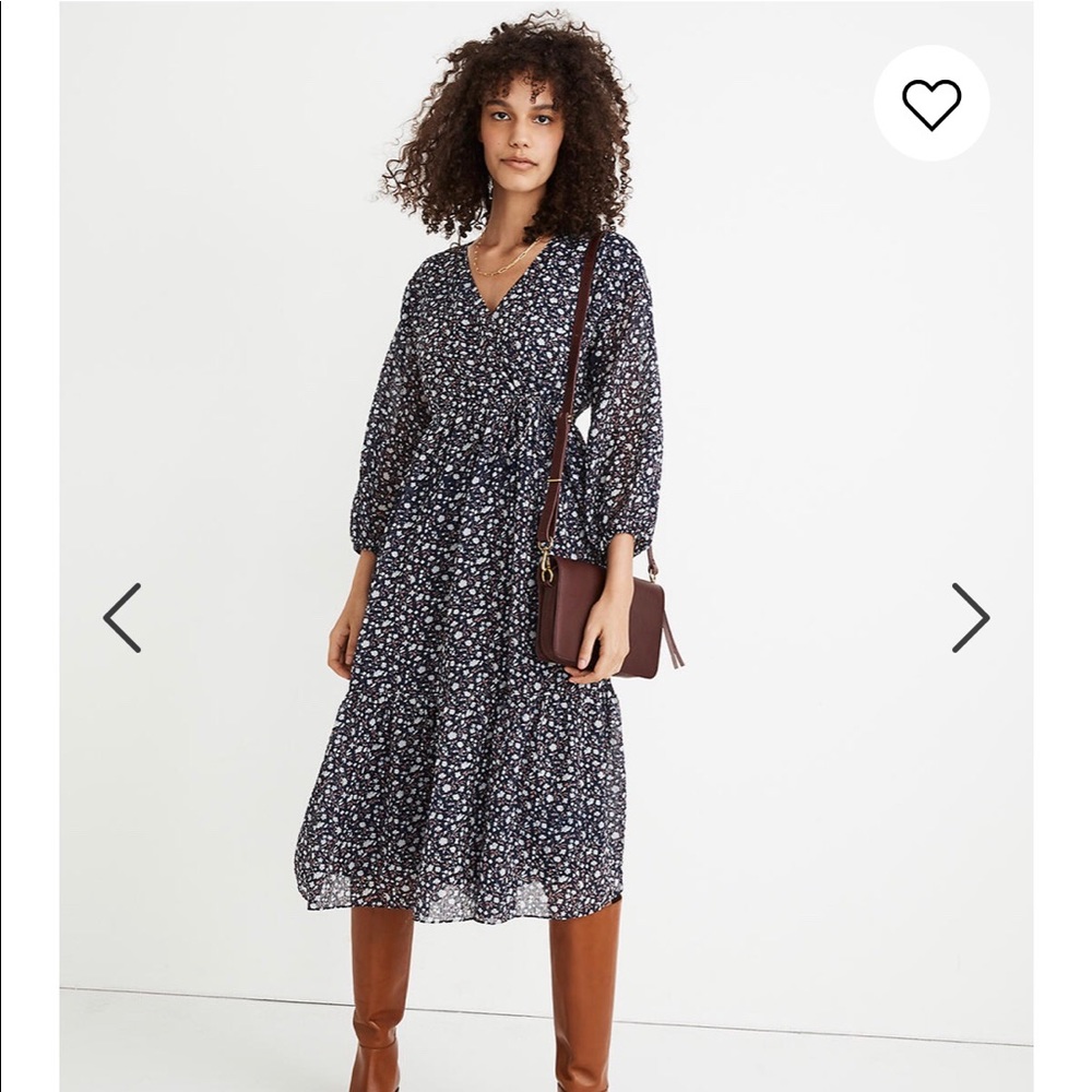 NWT Tie-Waist Midi Dress in Harvest Vine